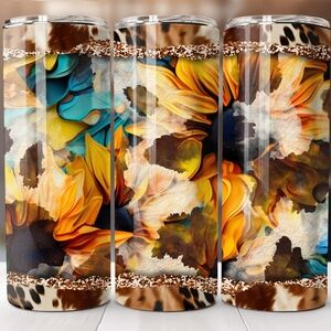 Floral and Animal Print Tumbler